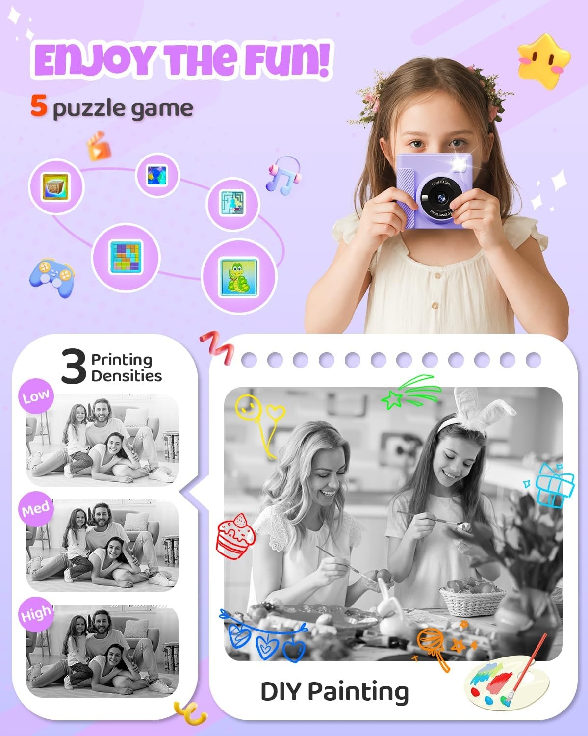TIATUA Kindercamera Direct Print - 58% Korting!