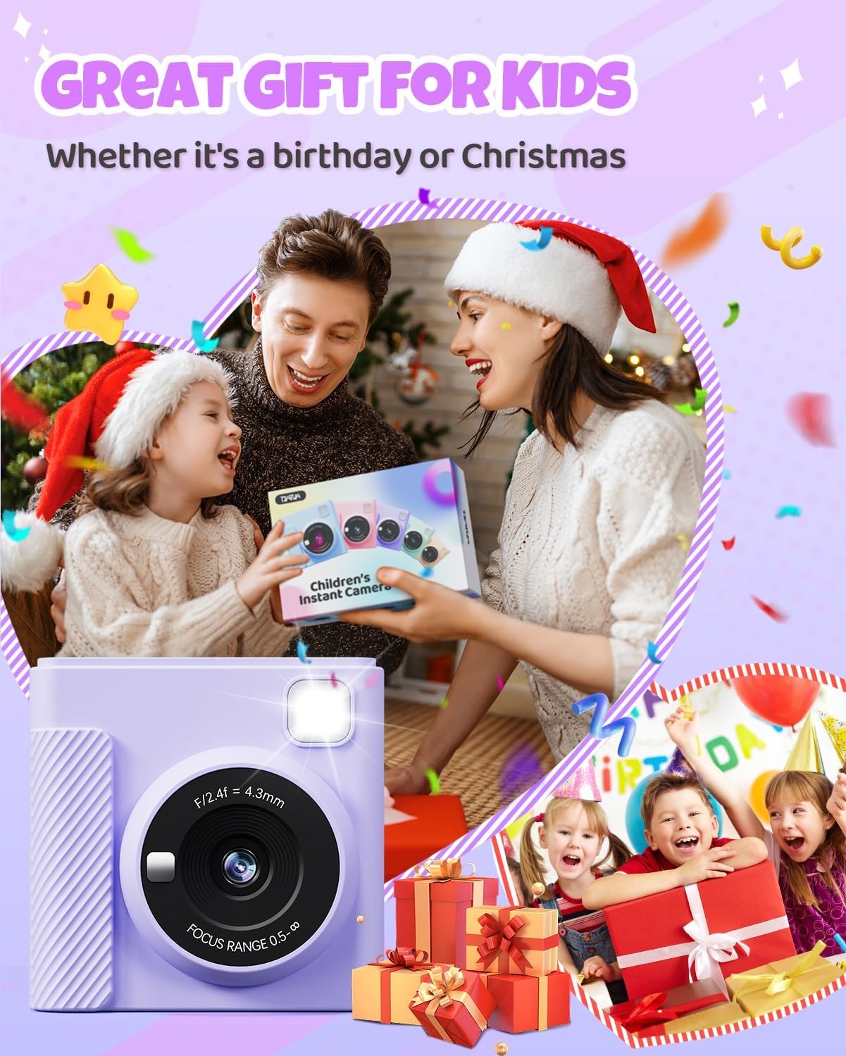 TIATUA Kindercamera Direct Print - 58% Korting!