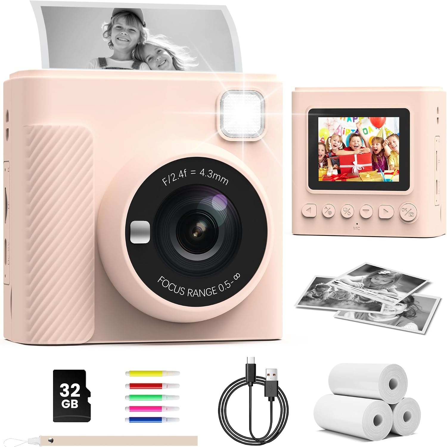 TIATUA Kindercamera Direct Print - 58% Korting!