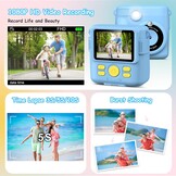 Kinder Instant Camera GREENKINDER 1080P Blauw - 34% Korting