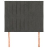 vidaXL Hoofdborden 2 st 90x5x78/88 cm fluweel donkergrijs