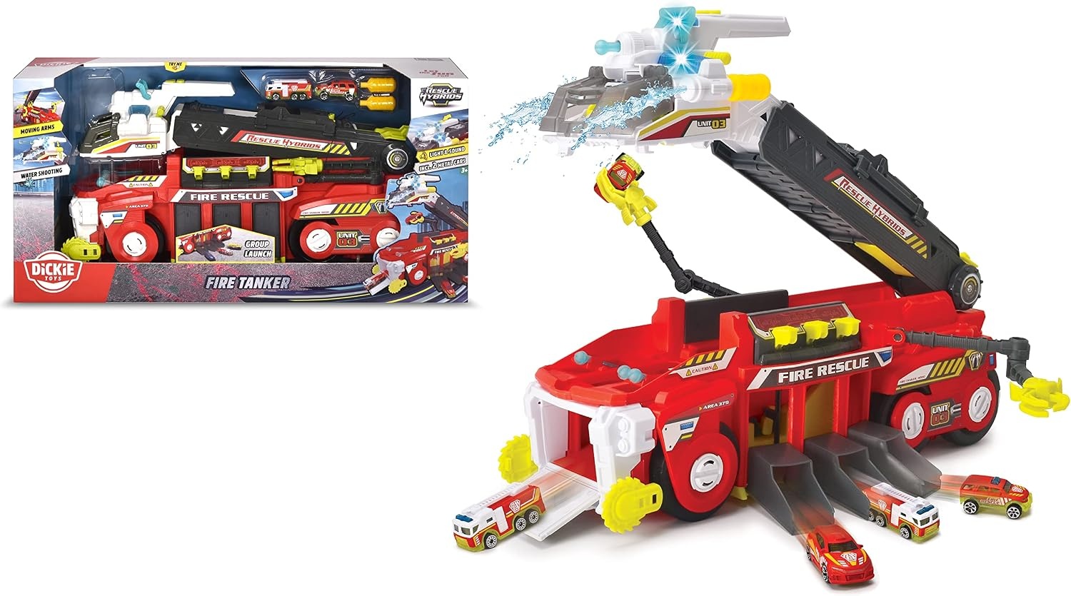Dickie Toys Brandweerwagen met Water en Licht - 34% Korting