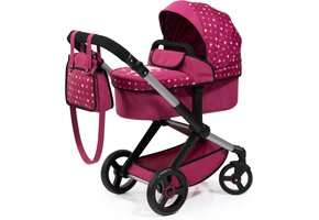 Poppenwagen XEO Bordeaux met 46% Korting - Verstelbaar & Omvormbaar