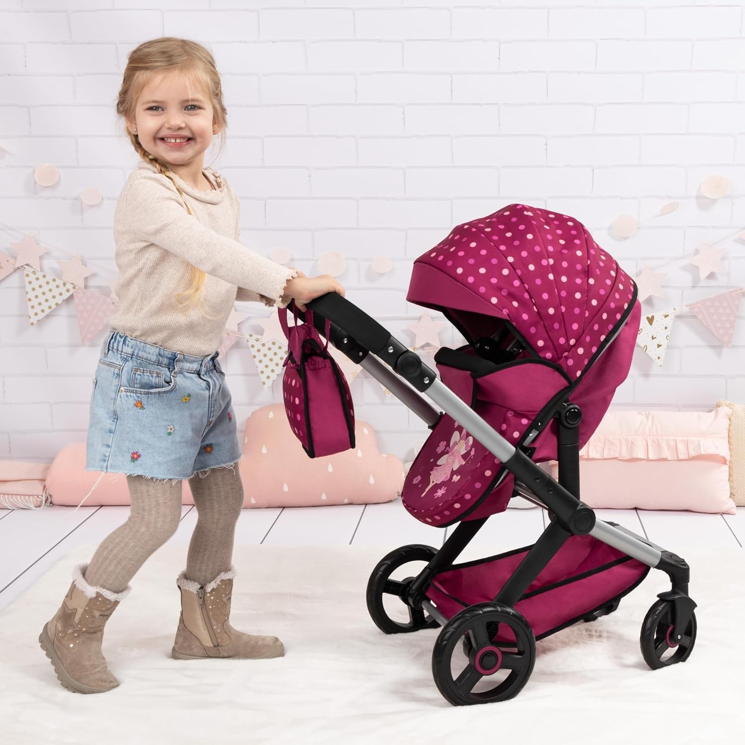 Poppenwagen XEO 34% Korting | Verstelbaar & Transformeerbaar
