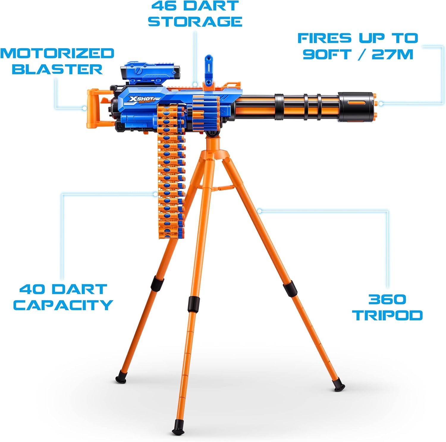 XSHOT Insanity Gemotoriseerde Rage Fire Blaster met 72 Darts - 34% Korting