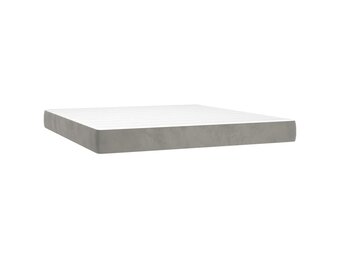 vidaXL Pocketveringmatras 180x200cm - Lichtgrijs Velours - 35% Korting