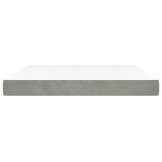 vidaXL Pocketveringmatras 180x200cm - Lichtgrijs Velours - 35% Korting