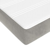vidaXL Pocketveringmatras 180x200cm - Lichtgrijs Velours - 35% Korting