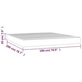 vidaXL Pocketveringmatras 180x200cm - Lichtgrijs Velours - 35% Korting