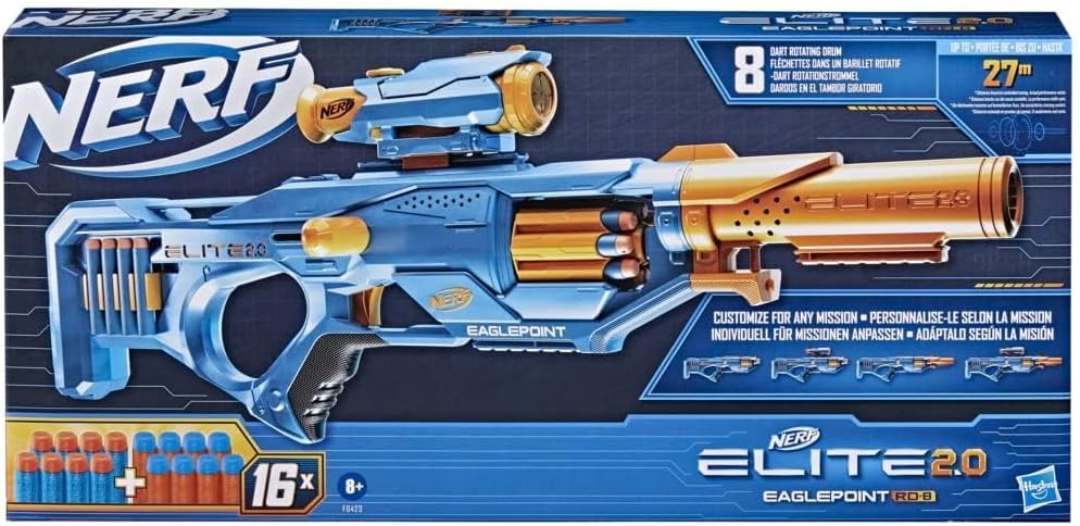 Nerf Elite 2.0 Eaglepoint RD-8 Blaster met Vizier & Loop - 34% Korting