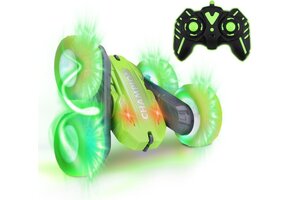 Op afstand bestuurbare stuntauto voor kinderen: 360° rotatie, LED, 39% korting