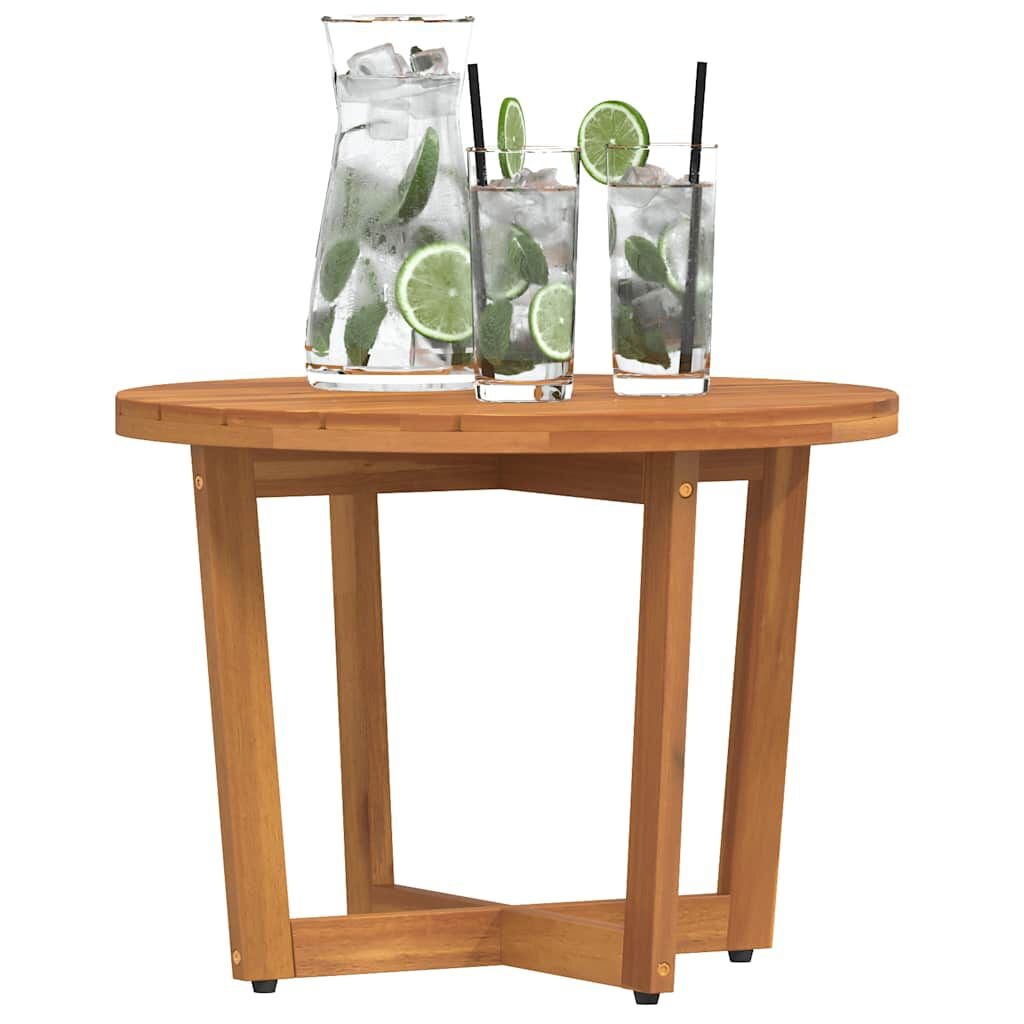 vidaXL Tuinbijzettafel rond Ø55x40 cm massief acaciahout