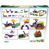 BRIO World Dinosaur Adventure Train Set for Kids Age 3 Years Up, Wooden Railway Accessories and Add Ons | dinosaur themed set, compatible with brio world sets, encourages imaginative play, durable wooden design