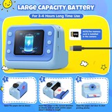 HiMont Instant Kinderfotocamera, HD/1080P Instantcamera voor Kinderen met 32G-Kaart en Printpapier, Kinderfotocamera Leuk Speelgoedcadeau voor Kinderen van 3 tot 12 Jaar