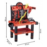 Grote Kinder Werkbank met 52 Accessoires & Bankschroef - Rood/Zwart (34% Korting)