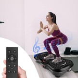 EVOLAND Trilplaat trilapparaten met 5 trainingsprogramma's tot 99 intensiteitsniveaus, bluetooth-luidspreker, weerstandsbanden met handgreep voor full-body training en lichaamsvorming
