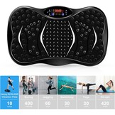 EVOLAND Trilplaat trilapparaten met 5 trainingsprogramma's tot 99 intensiteitsniveaus, bluetooth-luidspreker, weerstandsbanden met handgreep voor full-body training en lichaamsvorming