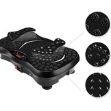 EVOLAND Trilplaat trilapparaten met 5 trainingsprogramma's tot 99 intensiteitsniveaus, bluetooth-luidspreker, weerstandsbanden met handgreep voor full-body training en lichaamsvorming