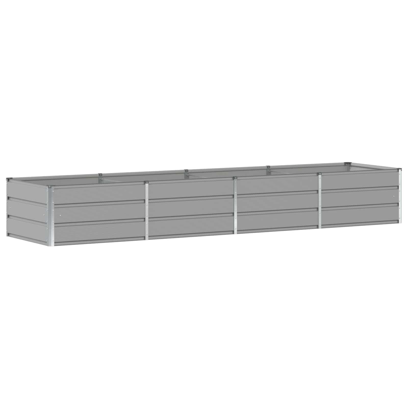 vidaXL Plantenbak Lichtgrijs 320 x 80 x 45 cm Staal