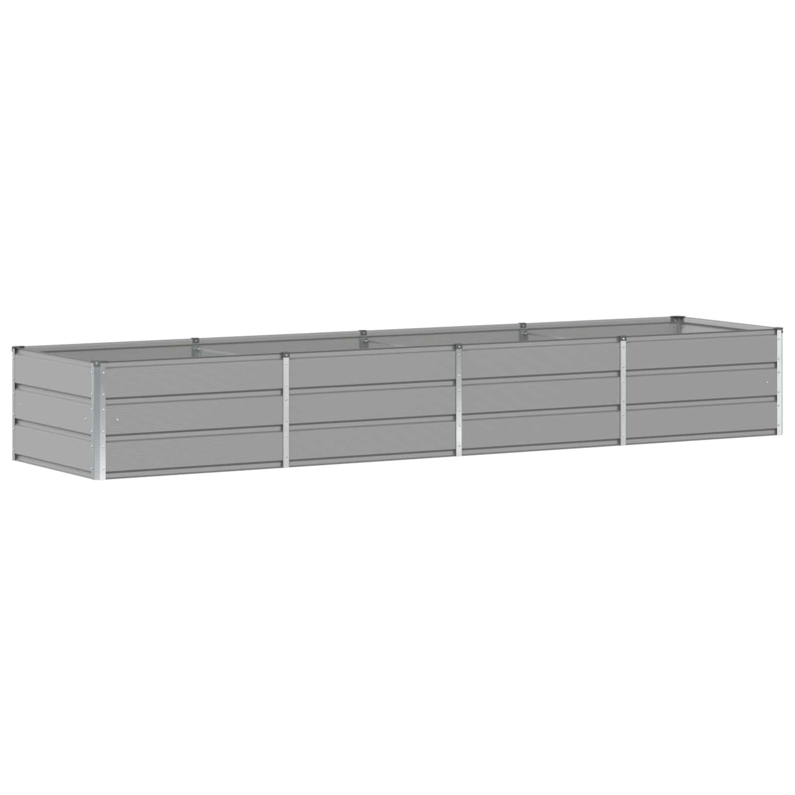 vidaXL Plantenbak Lichtgrijs 320 x 80 x 45 cm Staal