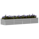 vidaXL Plantenbak Lichtgrijs 320 x 80 x 45 cm Staal