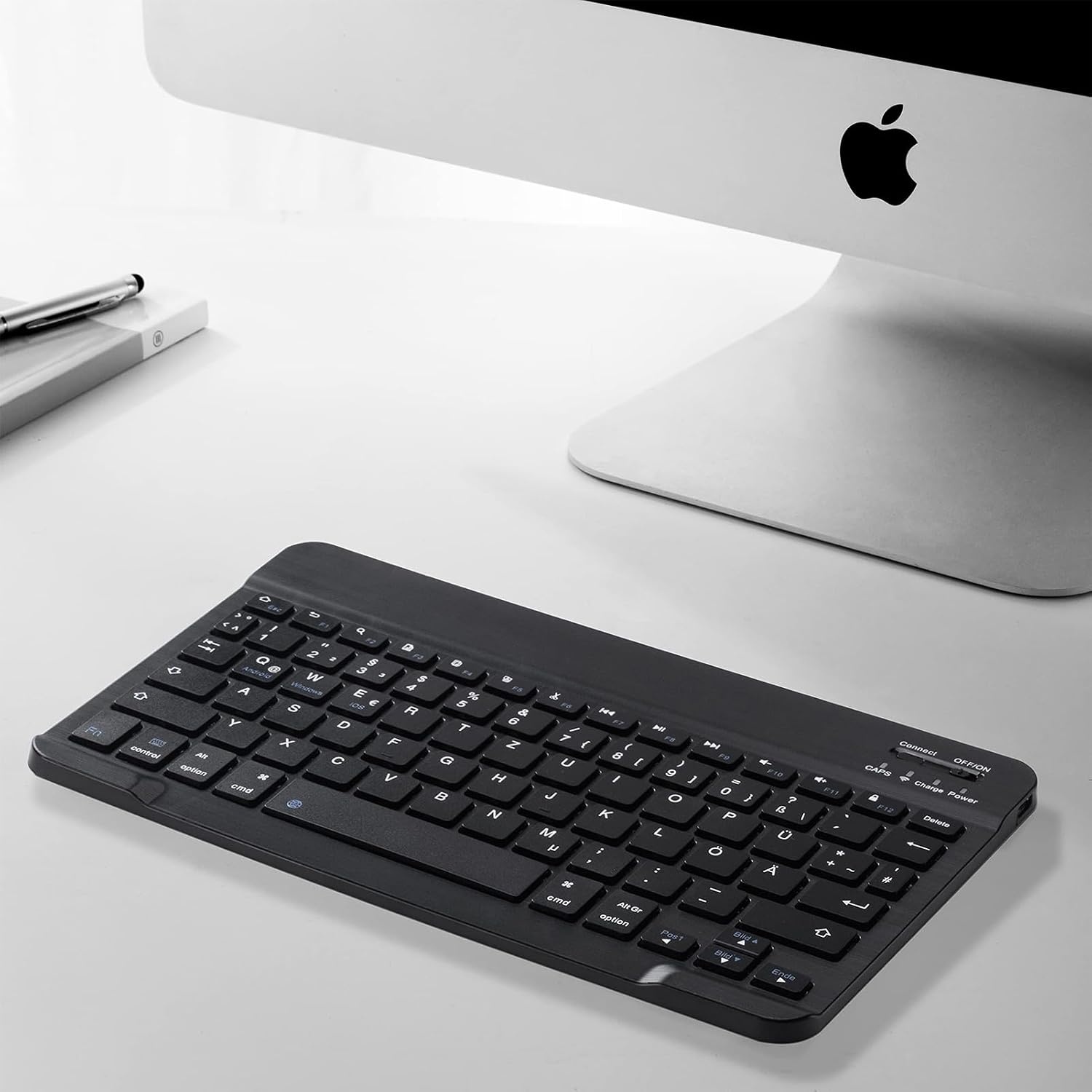 Keyboard Case | voor iPad 10e Generatie 10.9 Inch 2022 | Magnetisch Afneembaar Bluetooth Toetsenbord | Duits QWERTZ Zwart