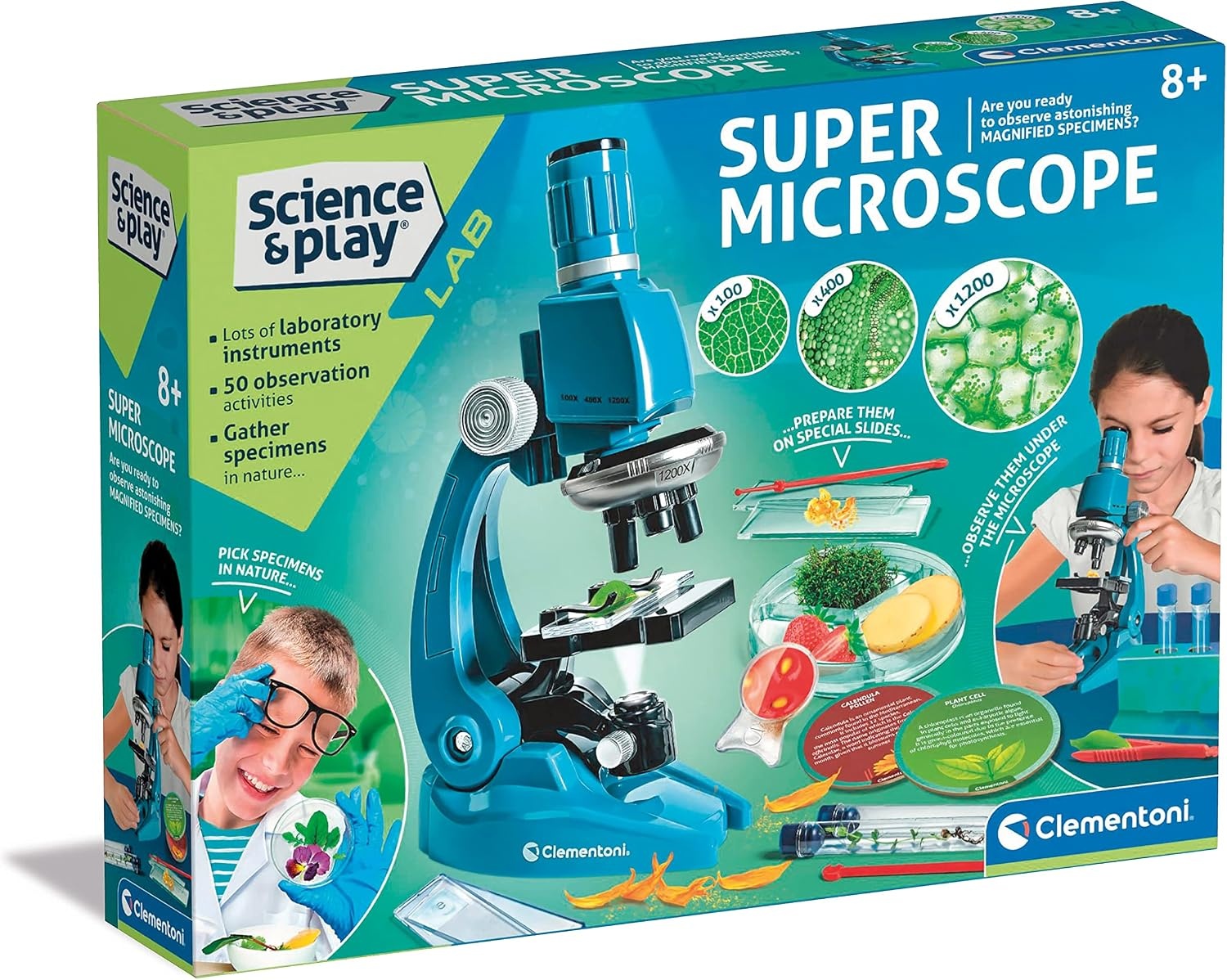 Microscoop Set Kinderen 1200x Vergroting | 50+ Experimenten | Vanaf 8 Jaar