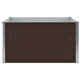 Verhoogde Plantenbak 100x100x45 cm Gegalvaniseerd Staal Bruin - 45% Korting