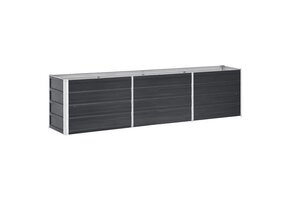 Verhoogde Plantenbak Staal Antraciet 240x40x45 cm - 34% Korting!