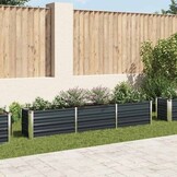 Verhoogde Plantenbak Staal Antraciet 240x40x45 cm - 34% Korting!