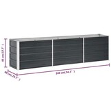 Verhoogde Plantenbak Staal Antraciet 240x40x45 cm - 34% Korting!