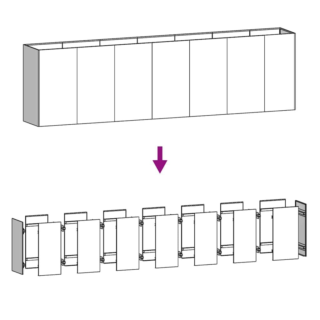 Verhoogde Plantenbak Cortenstaal 280x40x80 cm - 35% Korting!