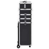 vidaXL Make-up Trolley Aluminium Zwart - 34% Korting!