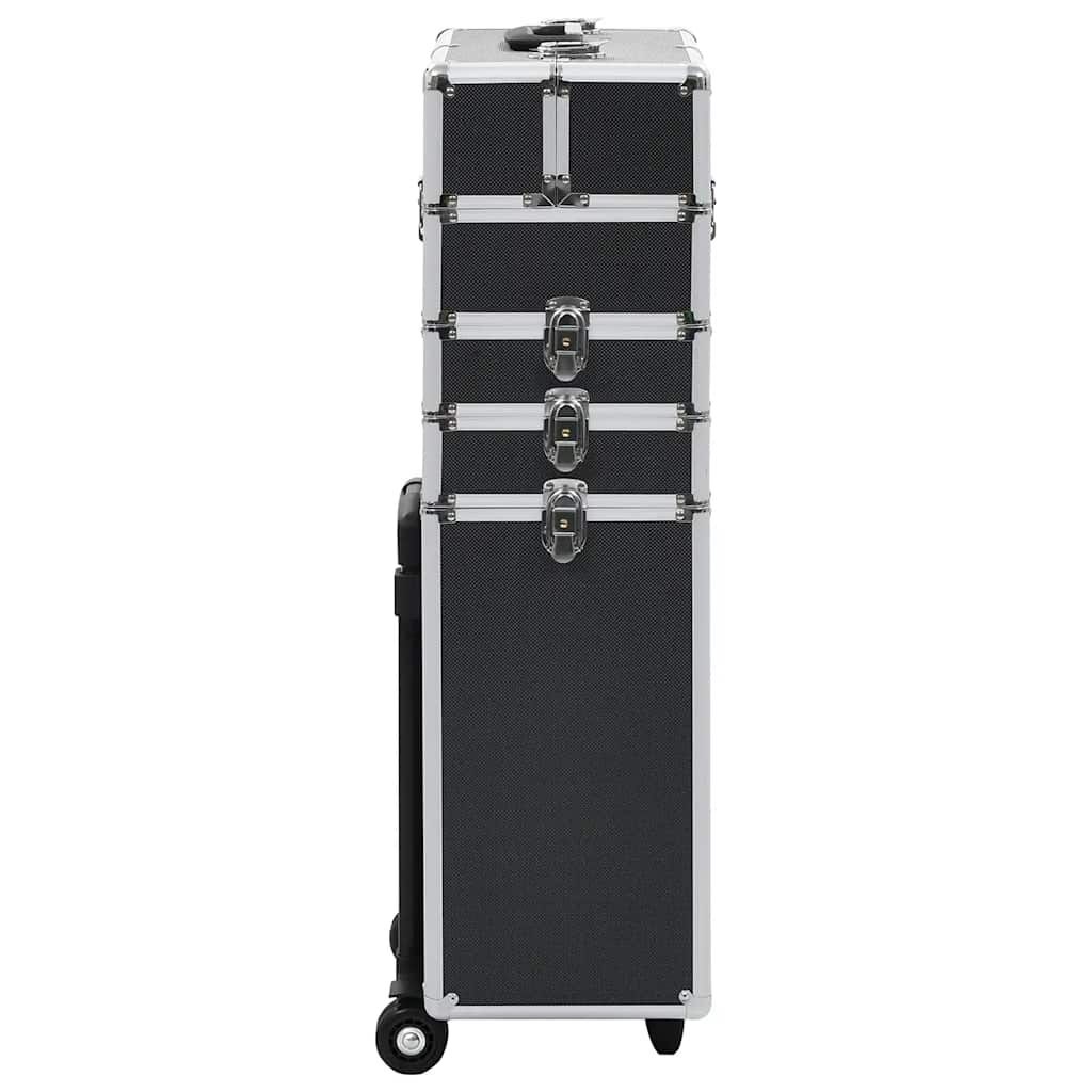 vidaXL Make-up Trolley Aluminium Zwart - 34% Korting!