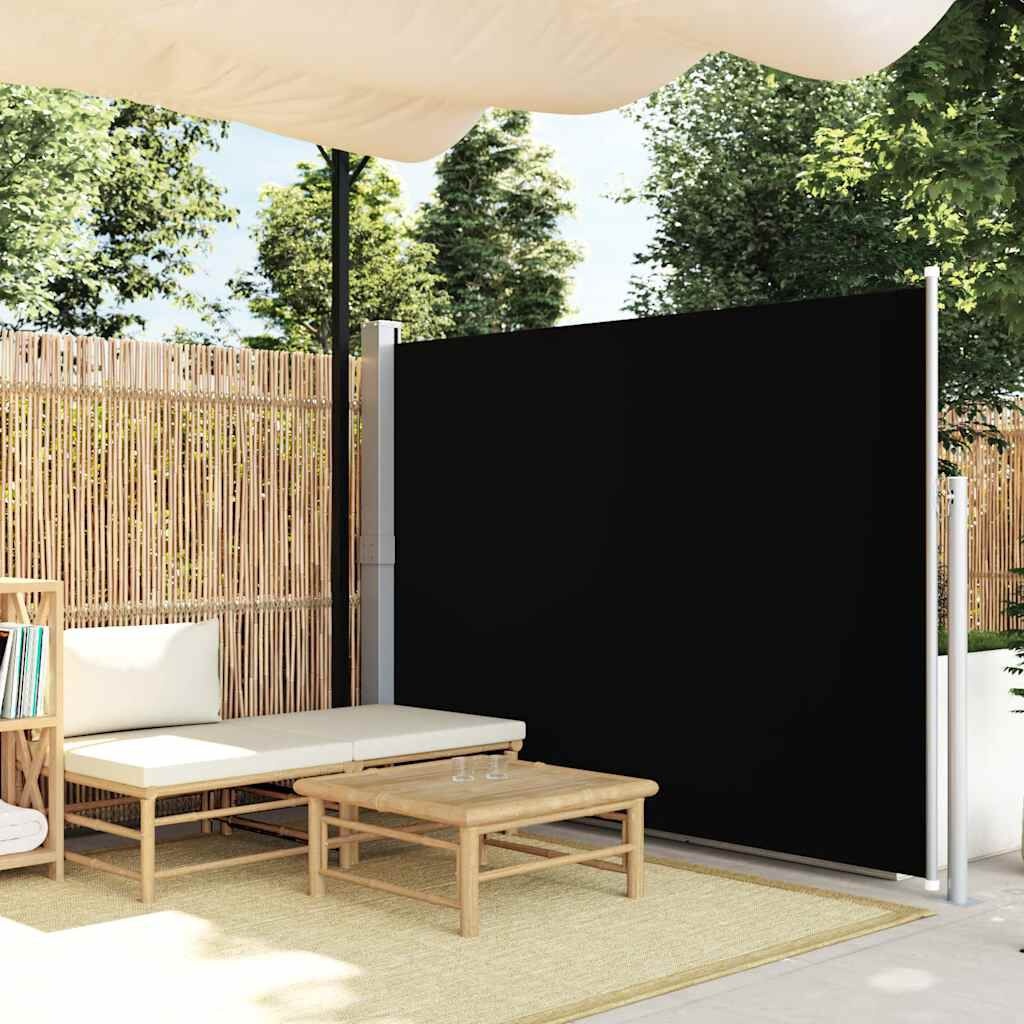 Uittrekbaar Wind-/Zonnescherm 160x300cm Zwart - 34% Korting