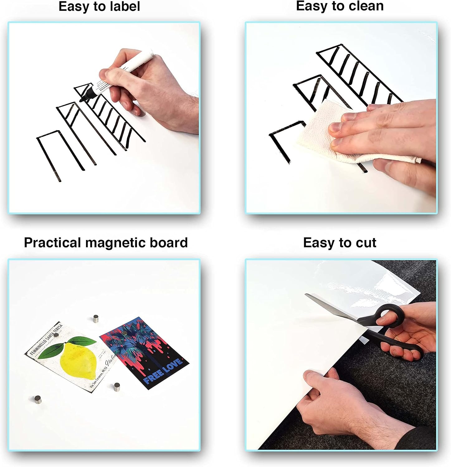 Magnetisch Whiteboard Folie Wit 100x50 cm - Nu 28% Korting!