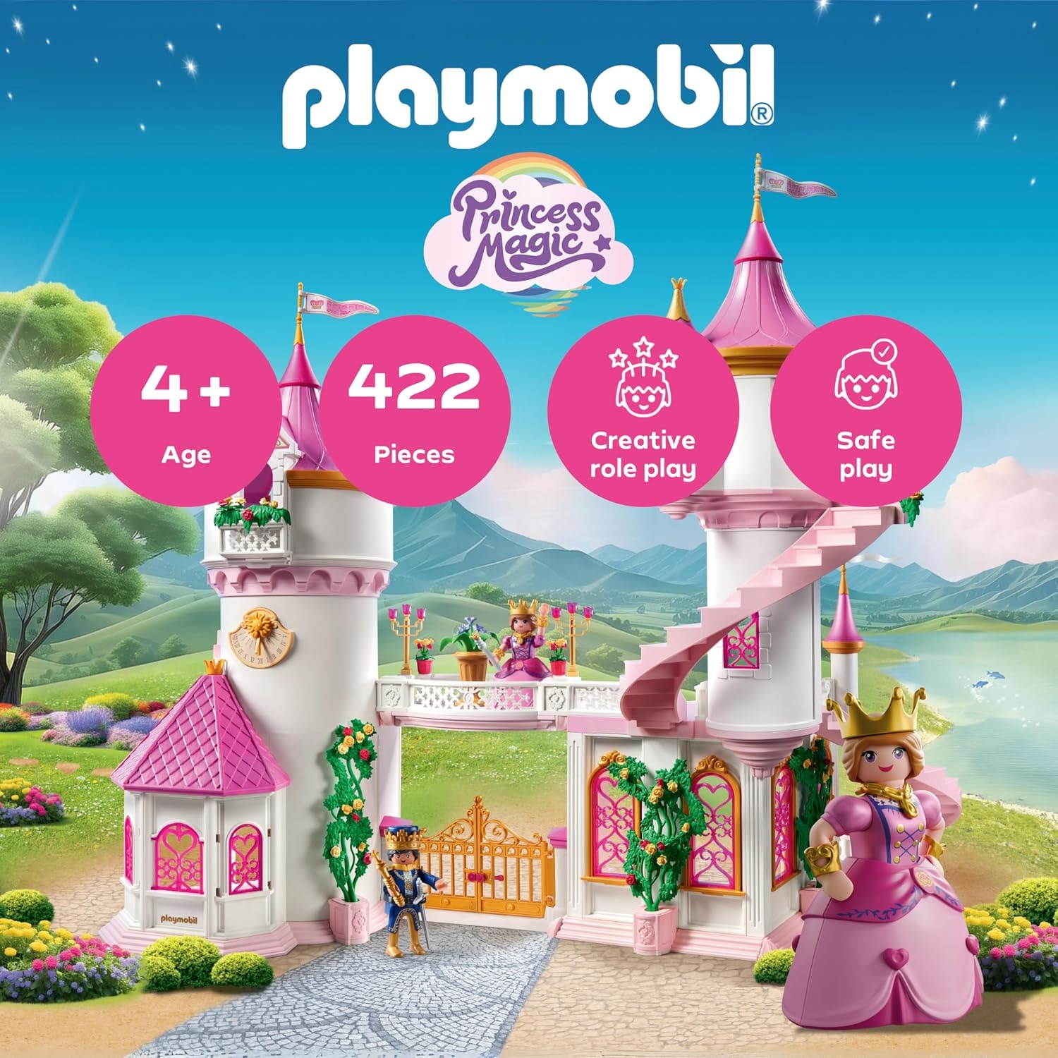PLAYMOBIL Prinsessenkasteel met Koningspaar (4+ jaar) - 35% Korting!