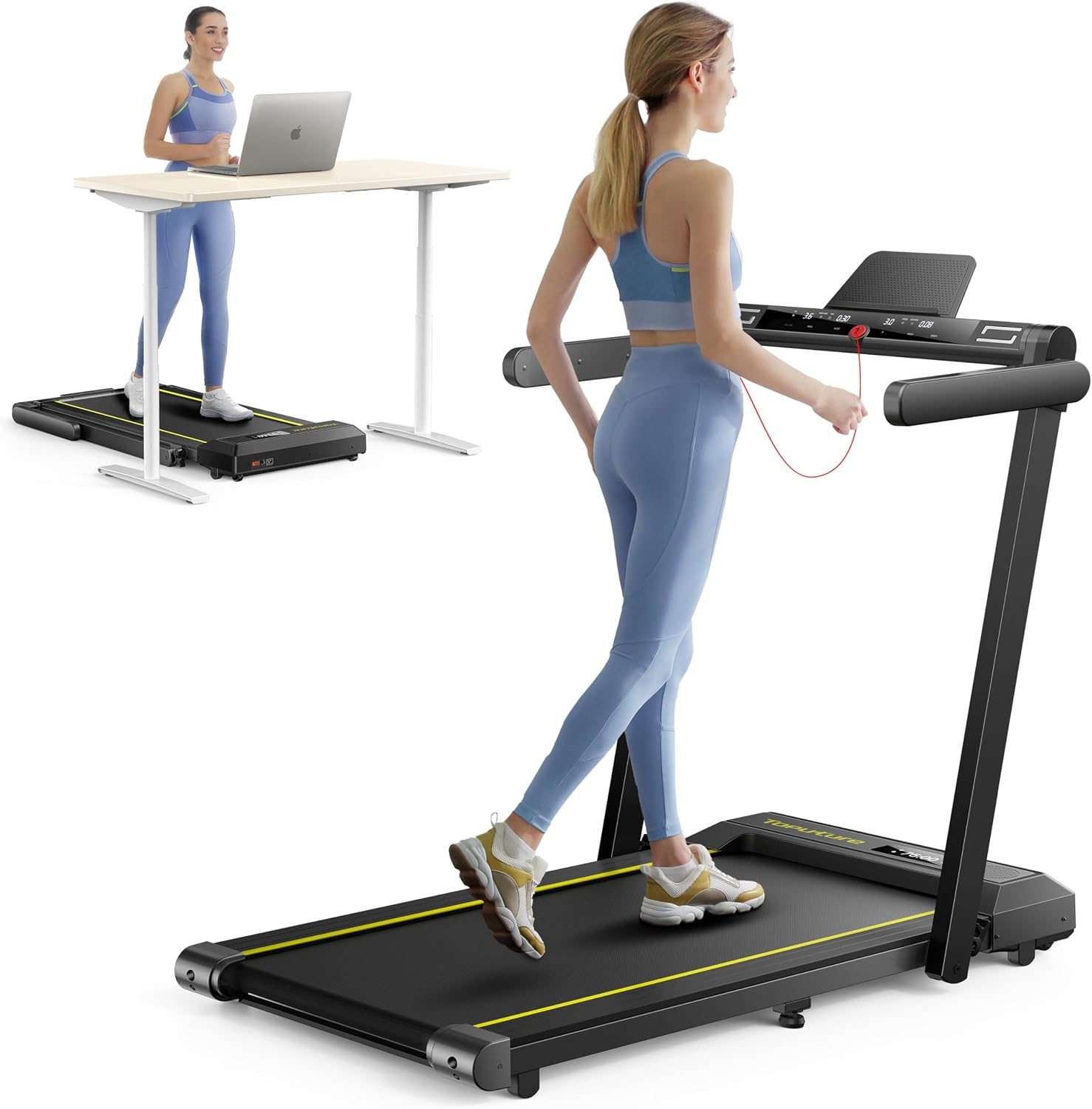 TOPUTURE Loopband 16km/u - Indoor Fitness & Thuiskantoor