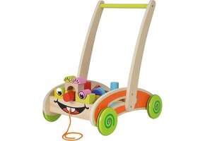 Houten Loopwagen met 35 Blokken - 39% Korting