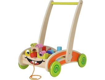 Eichhorn Houten Loopwagen met 35 Blokken, -33% Korting!