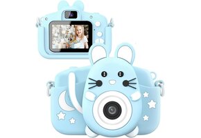 Kinder Instant Camera Blauw | 12MP HD Video | 2.4" IPS Scherm | 32GB Kaart | Direct Print | 41% Korting