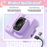 ETIKEZ Kindercamera met Direct Print - 48MP Paars - 34% Korting
