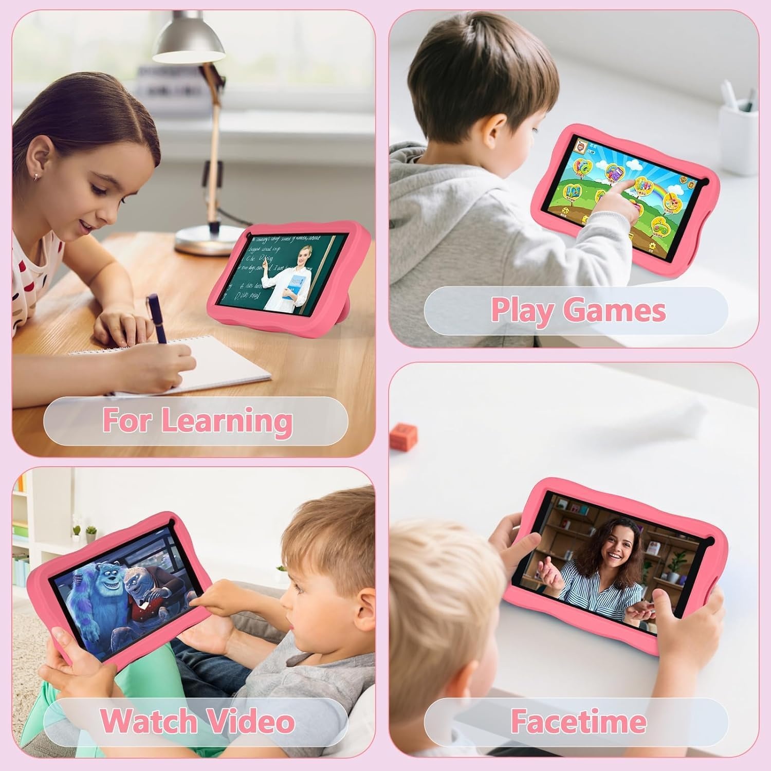 SUMTAB Kinder Tablet 7" Android Roze - 34% Korting