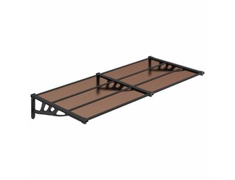 Deurluifel Polycarbonaat Zwart 152,5x90 cm - 53% Korting
