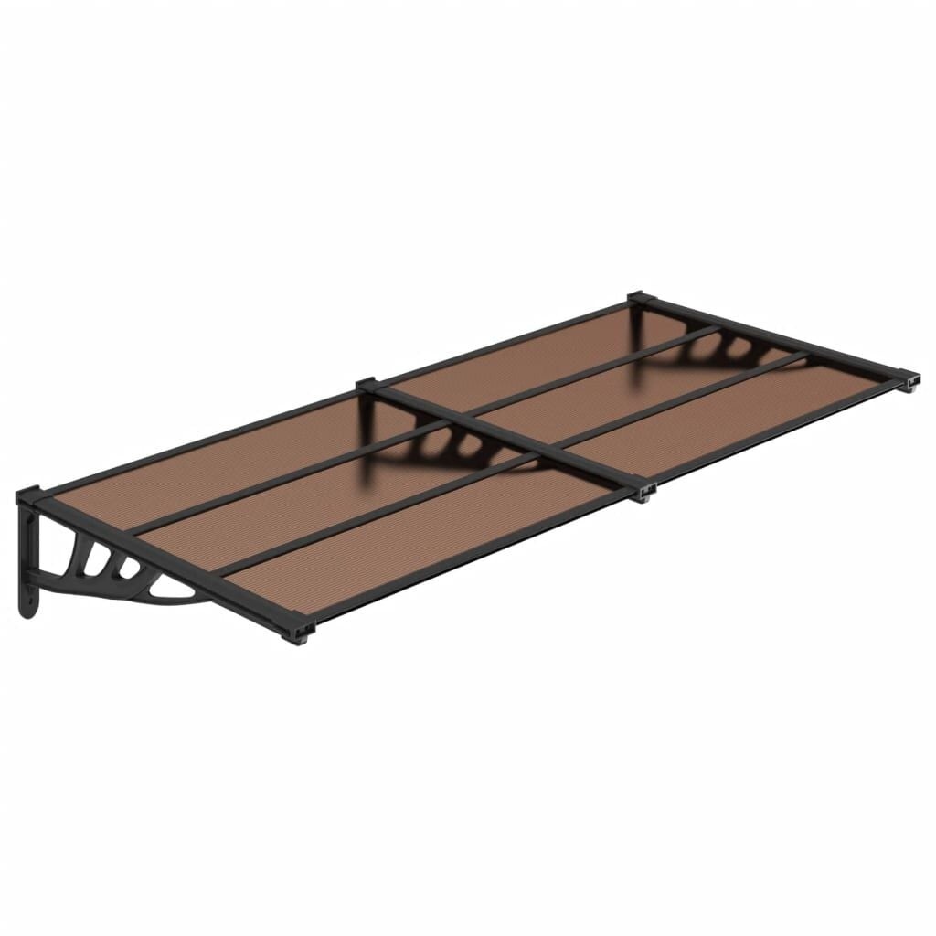 Deurluifel Polycarbonaat Zwart 152,5x90 cm - 53% Korting