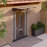Deurluifel Polycarbonaat Zwart 152,5x90 cm - 53% Korting