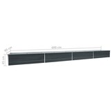 Verhoogde Plantenbak 600x80x45cm Gegalvaniseerd Staal Antraciet - 35% Korting