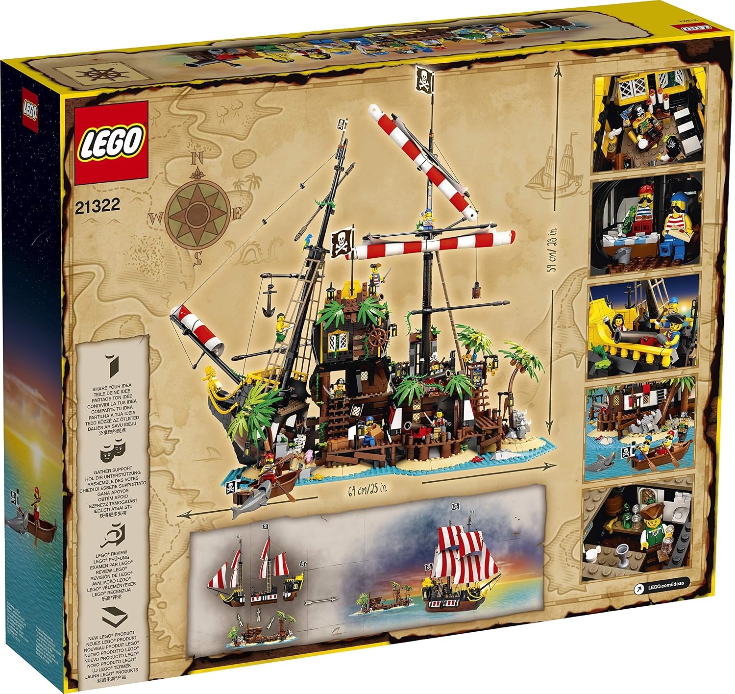 LEGO Ideas Piraten van Barracuda Bay (21322) - 2545 Delen | 35% Korting