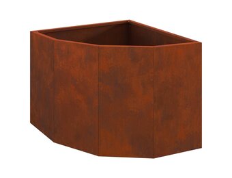 Hoekplantenbak Roestkleurig Staal 45x45x35cm - 34% Korting