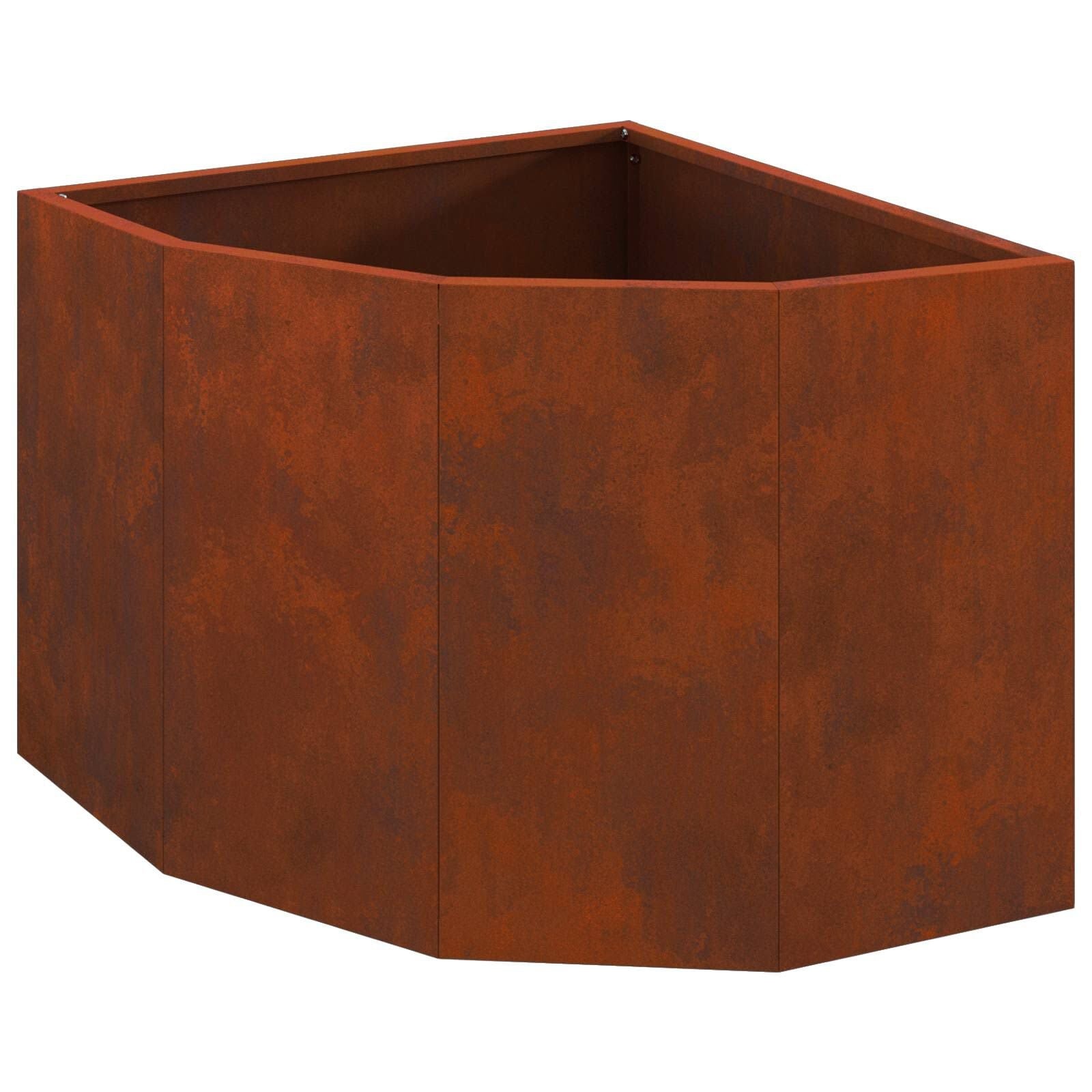 Hoekplantenbak Roestkleurig Staal 45x45x35cm - 34% Korting